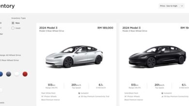 Tesla Model 3 Highland pre-configured available inventory now listed on Tesla Malaysia website
